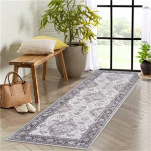 Fulvari Area Rug Vintage Rug Washable Indoor Medallion Rugs Low Pile Distressed Floor Carpet Retro Accent Rug for Living Room - 1 of 4