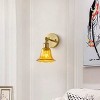 Dewdrop Vintage 1-Light Wall Lamp with Amber Tulip Glass Shade Wireless Design for Bedside, Bedroom, Living Room, or Foyer - 4 of 4