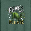 Women's - Disney - Rex Fear Me Please Lightweight French Terry Wide Neck Long Sleeve Shirt - 2 of 4