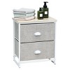 Tangkula 2-Drawer Nightstands Organizer End Table Storage Unit Bedroom White/Black - 4 of 4