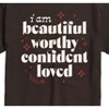 Men's - Instant Message - Beautiful Worthy Confident Loved Short Sleeve Graphic T-Shirt - 2 of 4