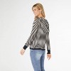 Women's Aruni V-neck Striped Knit Top With Hood - COCO + CARMEN - 3 of 3