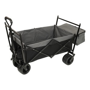 VYNXARIA 480Lbs Collapsible Wagon with Canopy,Wagon Stroller with 7" All-Terrain Wheels, Lightweight Foldable Wagon, Large Capacity£¬Black - 1 of 4