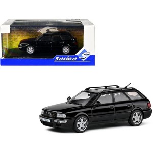 1995 Audi Avant RS2 Brilliant Black with Roofrack 1/43 Diecast Model Car by Solido - 1 of 4