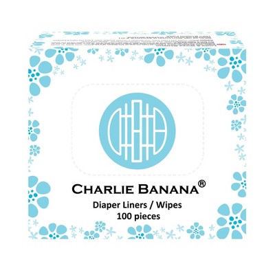 Charlie Banana Diaper Liners for Reusable Diapers - 100ct