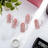 Unique Bargains Utility 3-Hook Adhesive Flower Light Pink 5Pcs - 2 of 4