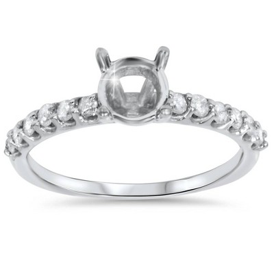Pompeii3 1/3ct Half Eternity Diamond Ring 14K White Gold