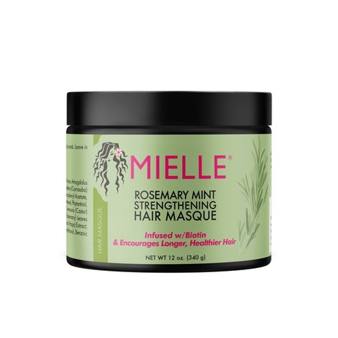 Mielle Organics Rosemary Mint Growth Oil 2 oz, Strengthening Hair Masque 12  oz, and Strengthening Edge Gel 2 oz,For stronger and healthier hair