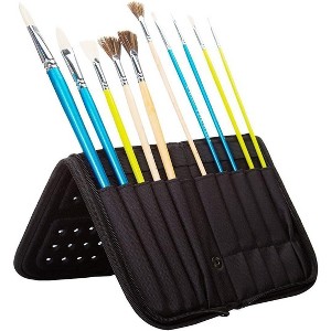MEEDEN Paint Brush Holder, 11.5 X 10 Inch Zippered Painting Brush Case, Organization and Storage Bag for Artist Paint Brush - 1 of 4