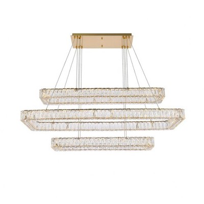 Elegant Lighting Monroe 3 - Light Pendant in  Gold