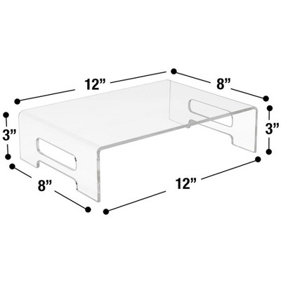 Clear Acrylic Monitor Stand with Carry Handles