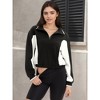 ATHLECHIC Women's Cropped Half Zip Pullover Long Sleeve Oversized Sweaters Workout Fall Outfits with Pockets Sweatshirts - 2 of 4