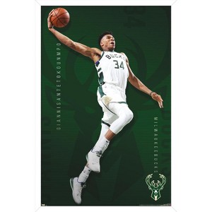 Trends International NBA Milwaukee Bucks - Giannis Antetokounmpo 19 Framed Wall Poster Prints - 1 of 4