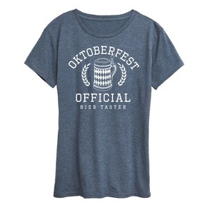 Women's - Instant Message - Oktoberfest Official Bier Taster Short Sleeve Graphic T-Shirt - 1 of 4