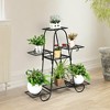 Costway 7 Tier Plant Stand Metal Shelf Multilayer Potted Display Rack Patio Garden - 4 of 4