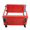 Vynxaria Two-Layer Utility Storage Shelves - Heavy Duty Rolling Tool Cart with Lockable Wheels, Red, 400 LBS Capacity - 4 of 4