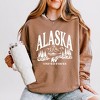 Simply Sage Market Women's Lightweight Garment Dyed Graphic Sweatshirt Alaska Forest Scene - 2 of 4