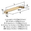 Amerock Franklin 5-1/16 Inch Center-to-Center Pull for Cabinets, Drawers, and Furniture - 4 of 4