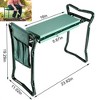 iMountek "Foldable Garden Kneeler Seat with Soft Cushion & Tools Pouch – Portable Gardener Kneeling Bench!" Black - 2 of 4