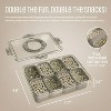 LunaLulinlk 8-grid Snack Box Container Divider Tray with Lid, Brown - 3 of 4