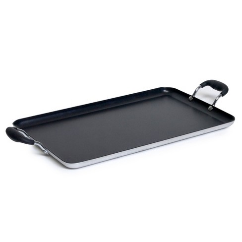 IMUSA USA 11 Nonstick Carbon Steel Comal with Bakelite Handles, Inch, Black