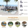 8-Piece Patio Sectional Sofa Set with Tempered Glass Coffee Table and Wooden Coffee Table 4A - ModernLuxe - 4 of 4
