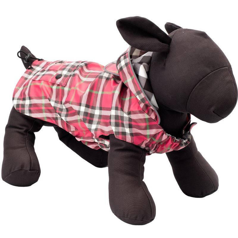 The Worthy Dog Water-Resistant Plaid London Raincoat, 4 of 7