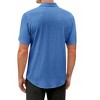 Mens Casual Shirts Short Sleeve Button Down Linen Shirts Fashion Textured Summer Beach Shirt - 3 of 4