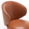 HOMLUX PU Leather Upholstered Swivel Accent Chair Modern Barrel Chair with Metal Cone Base for Living Room，Dining Room，Bedroom - 4 of 4