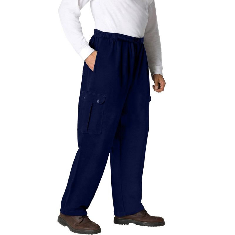 KingSize Men's Big & Tall Tall Thermal Waffle-Lined Cargo Pants, 1 of 2