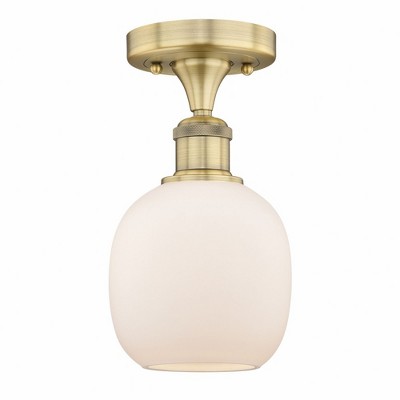 Belfast - 1 Light Flush Mount In Industrial Style-9.75 Inches Tall and 6 Inches Wide
