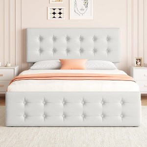 Bed Frame with 4 Storage Drawers and Headboard - 1 of 4