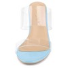 Allegra K Women's Clear Slide Stiletto Heels Sandals - 2 of 4