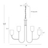 LNC Euniecstasy 8-Lights 38" Modern  Luxury Candlestick Glass Integrated LED Chandelier, Gold - 3 of 4