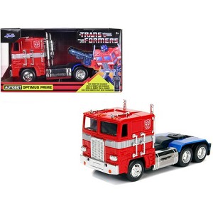G1 Autobot Optimus Prime Truck Red w/Robot on Chassis "Transformers" TV Series "Hollywood Rides" 1/32 Diecast Model by Jada - 1 of 3