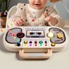 Topteng Montessori Wooden Busy Board, 5 Music Toggle Switches Toy - 2 of 4