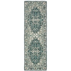 Oriental Weavers Zahra 75506 Grey/ Blue Indoor Area Rug - 2'6" x 8' - 1 of 3
