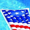 Swimline 72" Inflatable American Flag Swimming Pool Floating Water Raft Lounger - 3 of 4