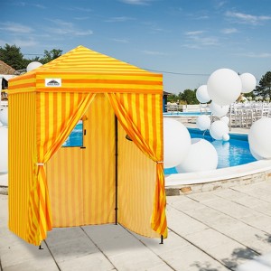 EAGLE PEAK Flex Ultra Compact 5x5 Pop-up Changing Room Canopy, Portable Privacy Cabana for Pool, Fashion Photoshoots, or Camping - 1 of 4