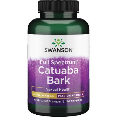 Swanson Herbal Supplements Full Spectrum Catuaba Bark 465 mg 120 Caps.
