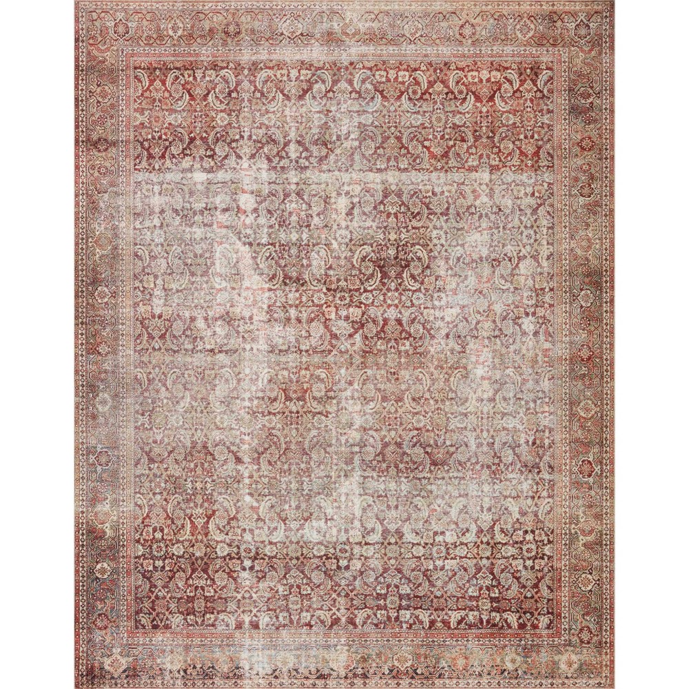 9'x12' Layla Rug Cinnamon Brown/Sage Green - Loloi Rugs