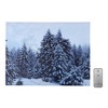 Lumabase Battery Operated Lighted Wall Art with Remote Control Snowy Pines - 2 of 4