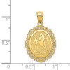 Black Bow Jewelry 14k Yellow Gold Filigree Oval Sagittarius the Archer Pendant, 20mm - 4 of 4