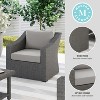 Martha Stewart Bedford Indoor-Outdoor Patio Accent Chair in Rattan Wicker with All-Weather Cushions - 4 of 4