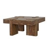 Kuboloa Natural Sheesham Wooden Square Coffee Table - 3 of 4