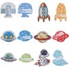 Keychain Valentine Space Keychain 30 pcs Valentine Cards Kid Classroom Gifts Party Favors Valentine Day Gift Set - 4 of 4