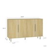 56" Modern Fluted Buffet Sideboard Cabinet with Adjustable Shelves, Large Farmhouse Credenza Accent Storage Console Table for Kitchen Dining Entryway - 4 of 4
