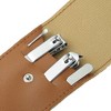Unique Bargains Manicure Set with PU Leather Case, Personal Care Tool Kits Stainless Steel Brown Silver Tone 4 Pcs - 3 of 3