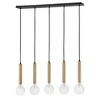 Lark Bobbie 5 - Light Chandelier in  Lacquered Brass/Black - 3 of 4