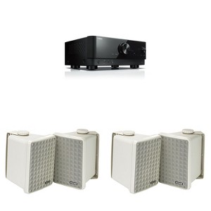 RX-V4ABL 5.2-Channel AV Receiver with 8K HDMI and MusicCast w/ ( 2 Pair ) Kicker KB6G 2-Way Full Range Indoor Outdoor Speakers (Pair) Weatherproof ... - 1 of 4